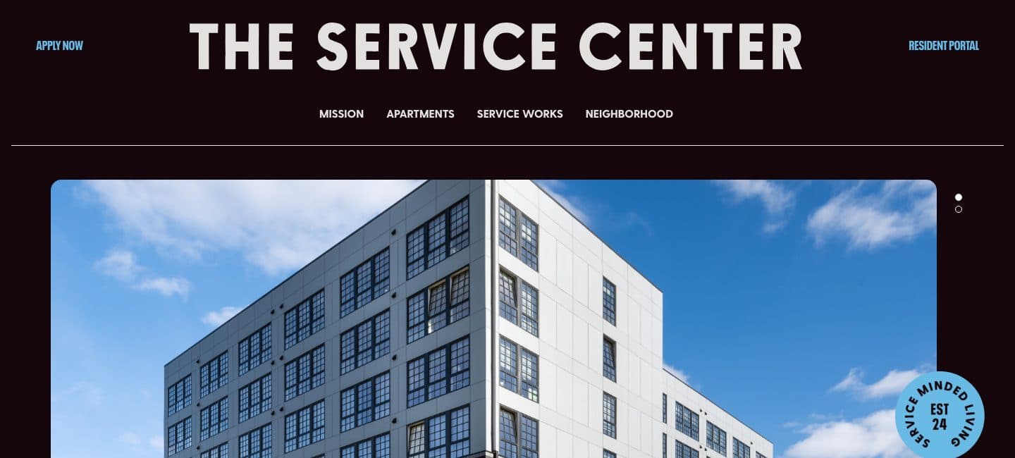 The Service Center website